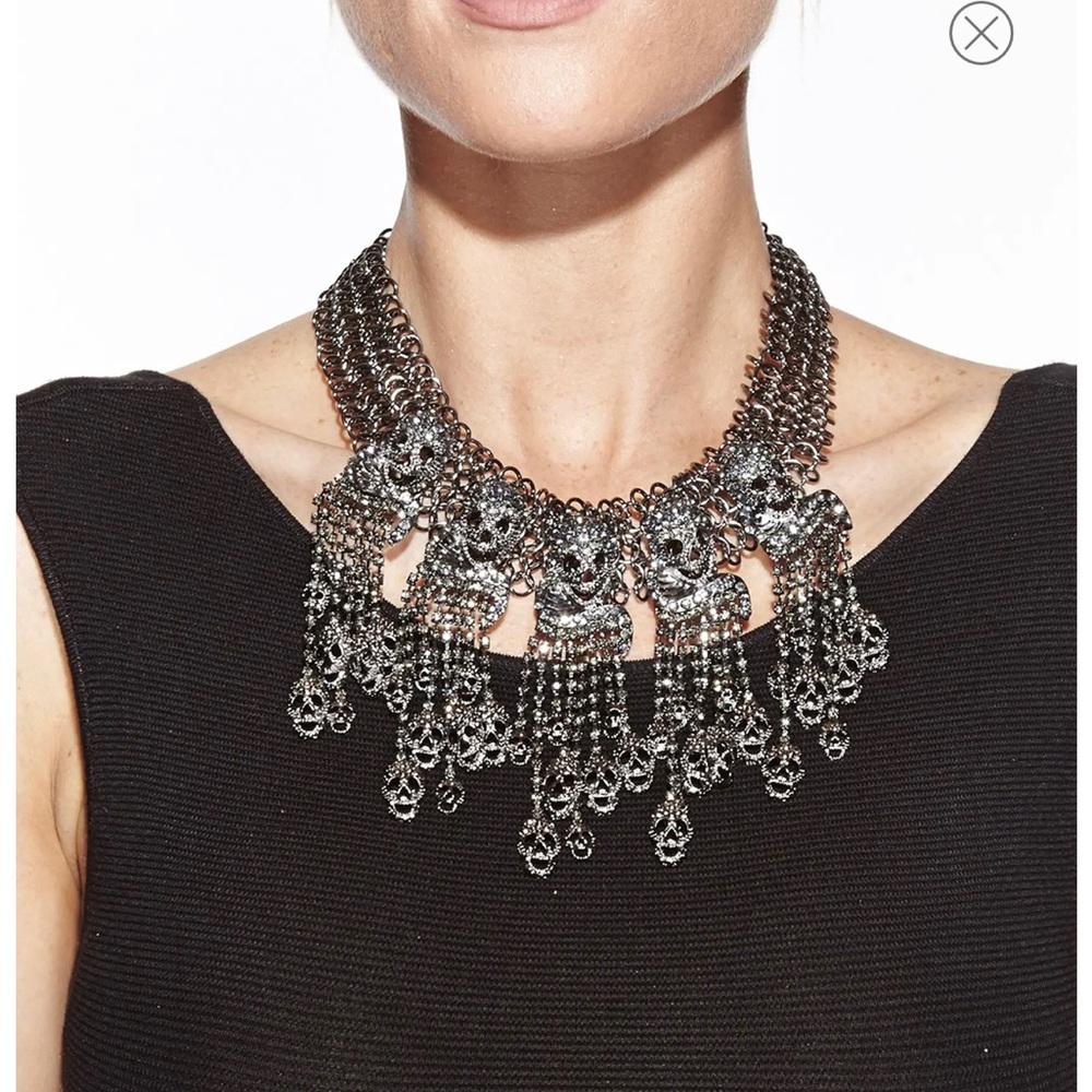 Eye Candy Skull My Neck necklace, gunmetal.